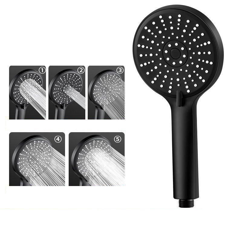 High Pressure Shower Head Handheld - หัวฝักบัวสีดำ 5 โหมด ปรับแรงดันน้ำได้ ประหยัดน้ำ หัวฝักบัวนวดน้ำ