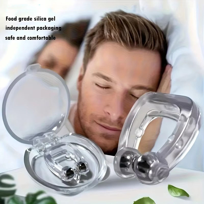 Anti Snore Contour Pillow - อุปกรณ์กันกรน 1/2/3/4/5/6 ชิ้น คลิปหนีบจมูกซิลิโคนแม่เหล็ก ช่วยให้นอนหลับตอนกลางคืน หยุดการกรน