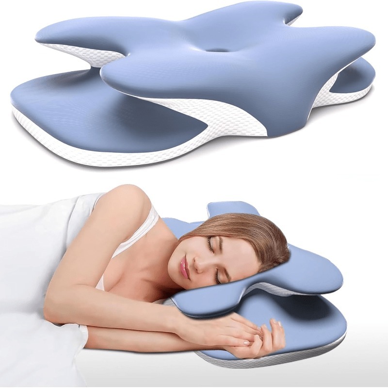 Memory Foam Orthopedic Pillow Neck Pain - 1 ชิ้น Ergonomic Memory Foam หมอนปากมดลูกสําหรับบรรเทาอาการปวดคอ