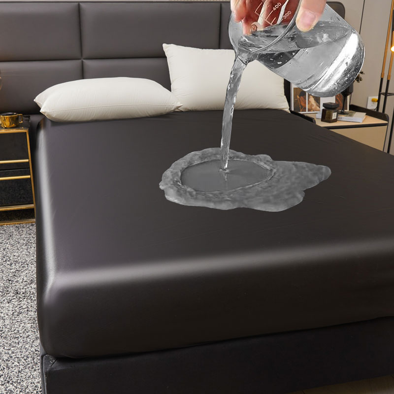 Fitted Bed Sheets Deep Pocket - ผ้าปูที่นอนกันน้ำคุณภาพสูง 100% ระบายอากาศได้ดี ผ้าคลุมที่นอนเนื้อผ้าเย็นสบาย กระเป๋าลึก