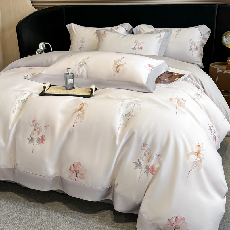 Aesthetic Floral Duvet Cover - ชุดเครื่องนอนลายดอกไม้ ผ้าลีโอเซลล์ ยูคาลิปตัส ไฟเบอร์ นุ่มลื่น หรูหรา