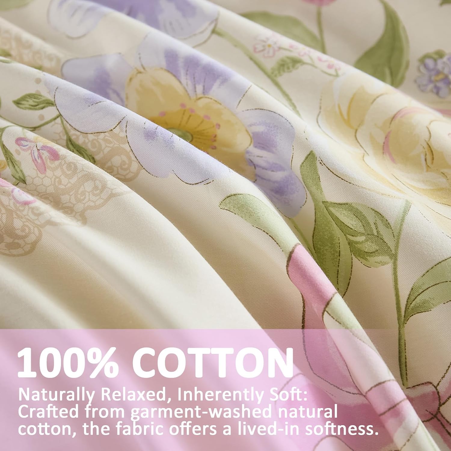 ชุดผ้าปูที่นอนลายดอกไม้ ขนาดคว - Aesthetic Floral Duvet Cover บทวิจารณ์และราคา