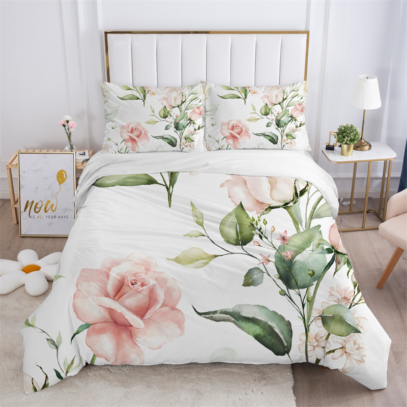 ชุดเครื่องนอนลายดอกไม้สีขาวสไต - Aesthetic Floral Duvet Cover บทวิจารณ์และราคา