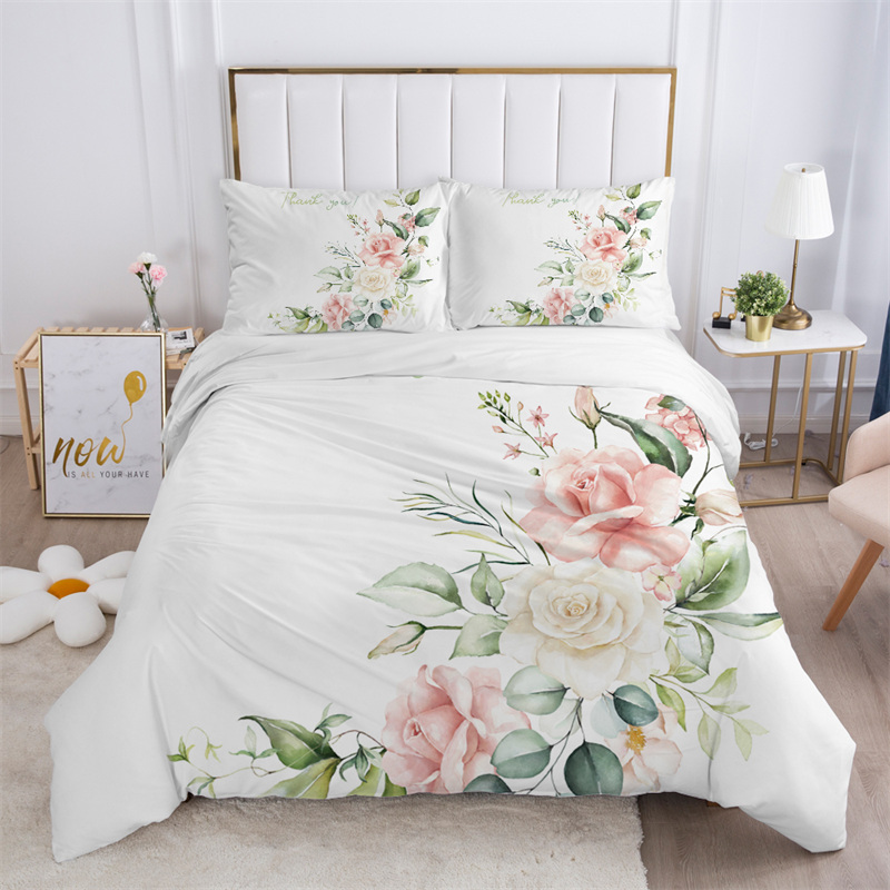 ชุดเครื่องนอนลายดอกไม้สีขาวสไต - Aesthetic Floral Duvet Cover บทวิจารณ์และราคา