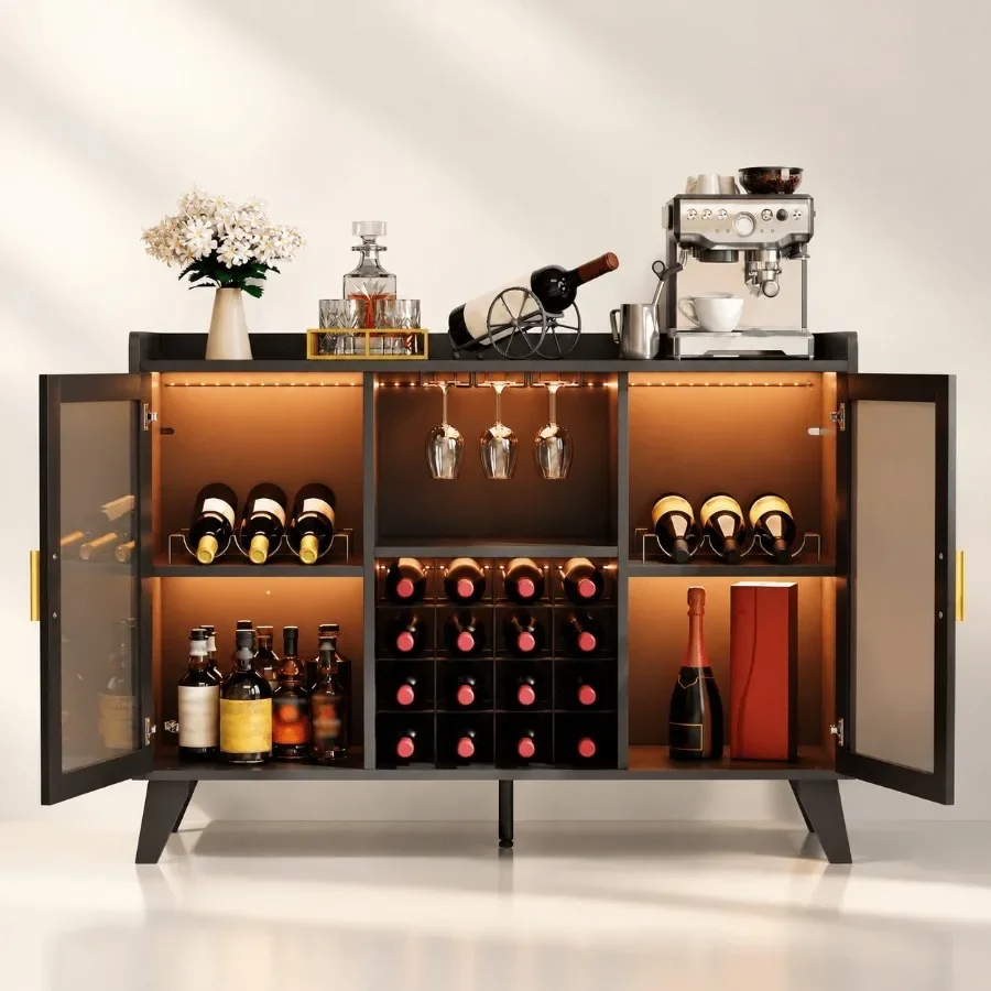 ตู้บาร์พร้อมไฟ LED สำหรับเก็บไ - Storage & Organization บทวิจารณ์และราคา