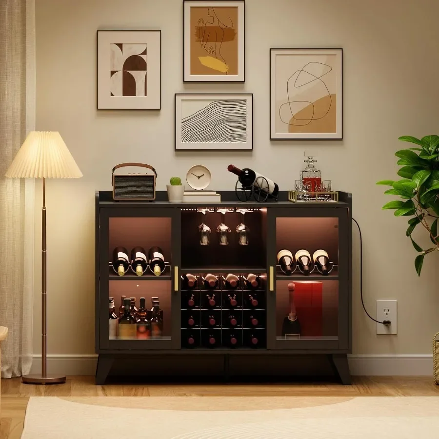 ตู้บาร์พร้อมไฟ LED สำหรับเก็บไ - Storage & Organization บทวิจารณ์และราคา