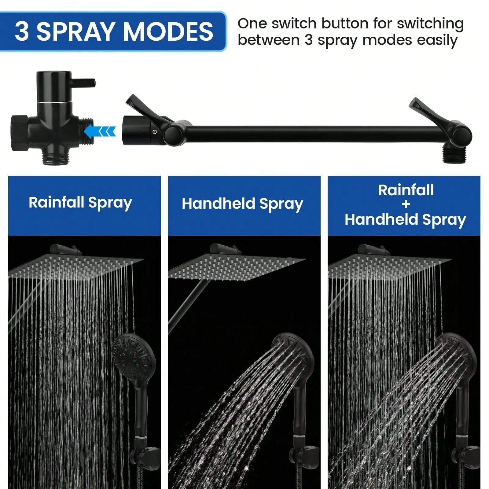 ชุดฝักบัวคู่พร้อมหัวฝักบัวมือถ - High Pressure Shower Head Handheld บทวิจารณ์และราคา