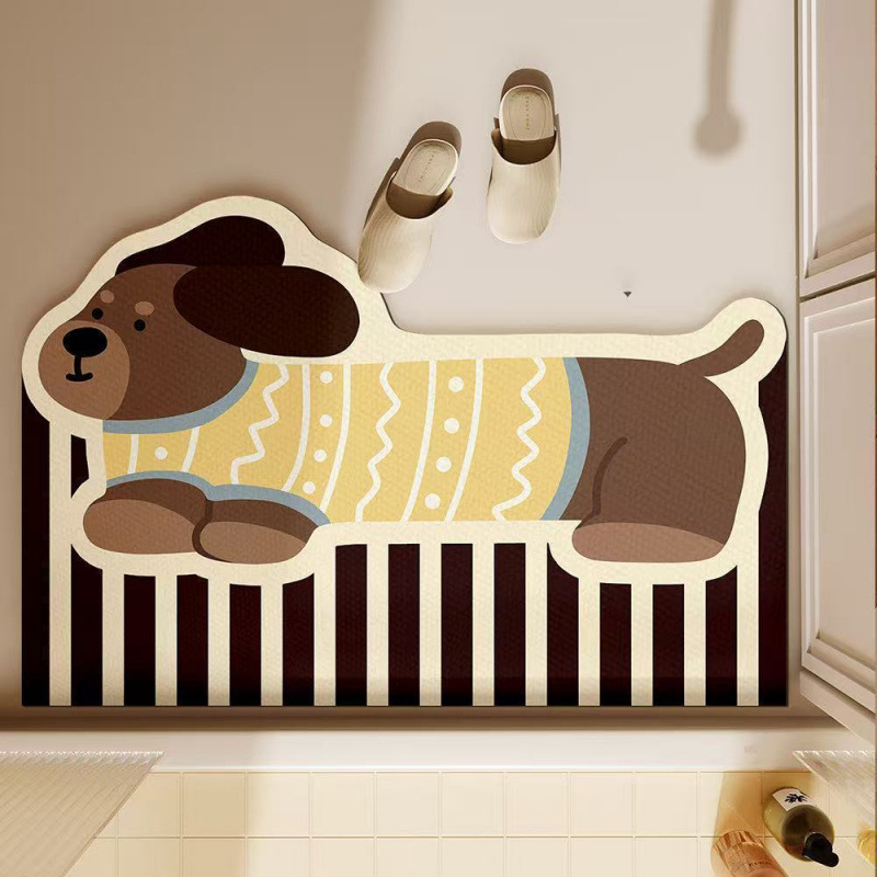พรมเช็ดเท้ารูปสุนัขดัชชุนด์น่า - Quick Dry Diatomite Bath Mat บทวิจารณ์และราคา