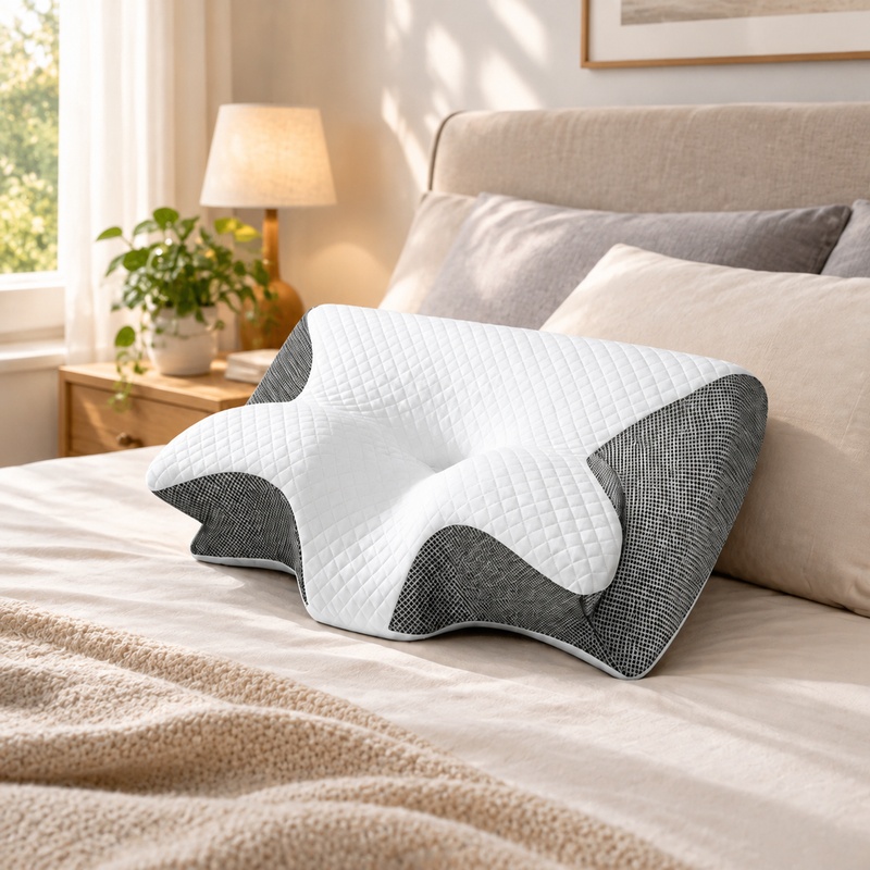 หมอนรองคอเมมโมรี่โฟมเพื่อสุขภา - Memory Foam Orthopedic Pillow Neck Pain บทวิจารณ์และราคา
